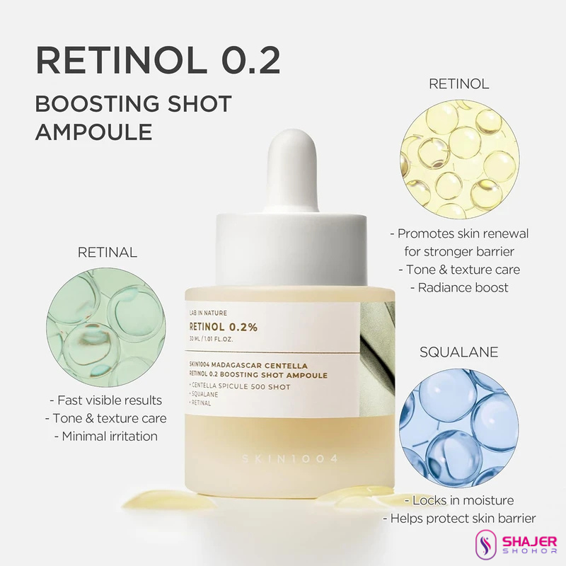 SKIN1004 Madagascar Centella Retinol 0.2 Boosting Shot Ampoule (30ml)